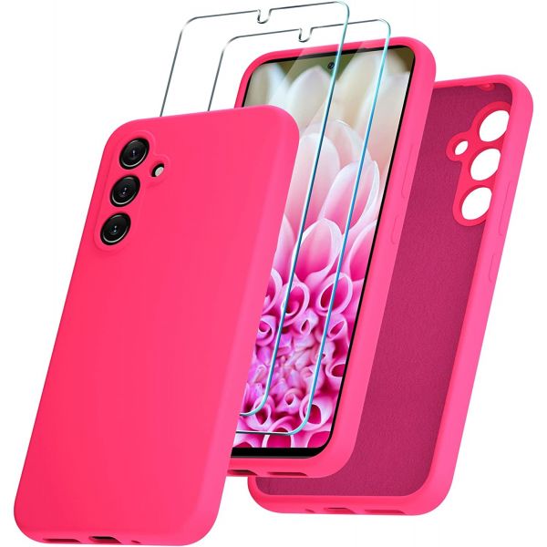 Capa Silicone Suave Samsung Galaxy A G Com Pel Culas Vidro Temperado Fushia