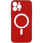 Avizar Capa Magsafe para iPhone 13 Pro Max Soft Touch Mate Bordas Elevadas Vermelho - BACK-MAGAX-RD-13PM
