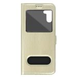 Avizar Capa Samsung Galaxy A54 5G com Porta Vídeo Aba de Janela Dupla em Dourado - FOLIO-TOWIND-GD-A546