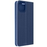 Avizar Capa Apple iPhone 14 Pro Max com Porta-cartões Design Carbono Azul e Prata - FOLIO-LUKA-BL-14R