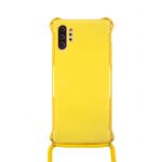 Capa Samsung Galaxy Note 10 Plus Jelly com Cordão Amarelo