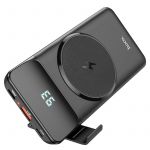 Powerbank Hoco 10 000mAh With Lcd And Wirelles Charging Support Magsafe PD22,5W + QC3.0 J76 Black