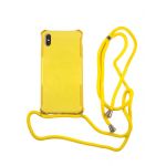 Capa Iphone XS Max Jelly com Cordão Amarelo