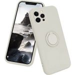 Capa Silicone Líquido com Anel iPhone 11 Pro Max Branco