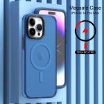 Capa Smoked Magsafe iPhone 14 Pro Max Azul