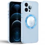 Capa Silicone Fosco com Magsafe iPhone 14 Pro Max Azul