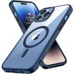 Capa Silicone Bumper Magsafe iPhone 14 Pro Max Azul