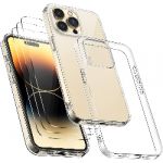 Capa Silicone iPhone 14 Pro Max com 3 Películas Vidro Temperado Transparente