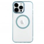Capa Transparente Acrílico Premium iPhone 14 Pro Verde Água