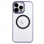 Capa Transparente Acrílico Premium iPhone 14 Pro Max Roxo