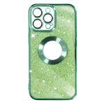 Avizar Capa para iPhone 14 Pro Lantejoula Amovível Silicone Gel Verde
