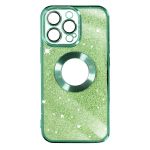 Avizar Capa para iPhone 13 Pro Lantejoula Amovível Silicone Gel Verde