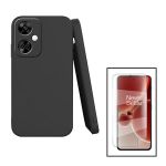 Kit Película Hydrogel Full Cover Frente + Capa Silicone Líquido para Oneplus Nord CE3 - Black