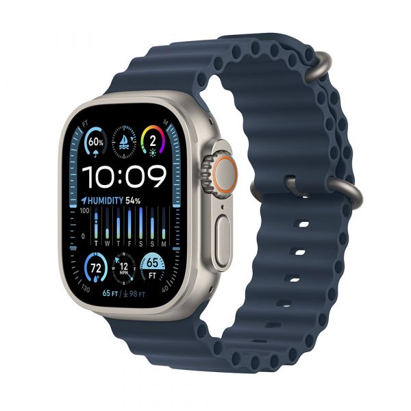 Apple Watch Ultra 2 GPS + Cellular 49mm Titânio c/ Bracelete Ocean Band  Azul - MREG3PO/A