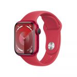 Apple Watch Series 9 GPS 41mm Alumínio (PRODUCT)RED c/ Bracelete Desportiva (PRODUCT) RED - Small/Medium - MRXG3QL/A
