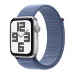 Apple Watch SE (2023) GPS 44mm Alumínio Prateado c/ Loop Desportiva Azul Inverno - MREF3QL/A
