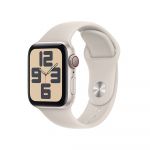 Apple Watch SE (2023) GPS+Cellular 40mm Alumínio Luz das Estrelas c/ Bracelete Desportiva Luz das Estrelas - Small/Medium - MRFX3QL/A