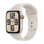 Apple Watch SE (2023) GPS+Cellular 44mm Alumínio Luz das Estrelas c/ Bracelete Desportiva Luz das Estrelas - Medium/Large - MRGX3QL/A