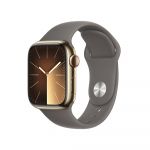 Apple Watch Series 9 GPS + Cellular 41mm Aço Inoxidável Dourado c/ Bracelete Desportiva Barro - Medium/Large - MRJ63QL/A