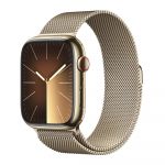 Apple Watch Series 9 GPS + Cellular 45mm Aço Inoxidável Dourado c/ Loop Milanesa Dourada - MRMU3QL/A