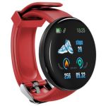 Klack Reloj KD18 con pantalla TFT de 1.3", frecuencia cardíaca, presión arterial y notificaciones rojo - D18_ROJO