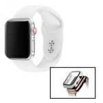 G4M KIT Capa de Proteção + Vidro + Bracelete Silicone para Apple Watch Series 9 Aluminum - 41mm - Branco - 7427285975596
