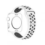 G4M Bracelete Silicone para Apple Watch Series 9 - 41mm - Branco / Preto - 7427285973868