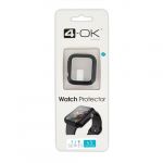 4-OK Capa Protetora de Ecrã para Apple Watch 7/8 45 mm Black