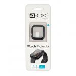 4-OK Capa Protetora de Ecrã para Apple Watch 7/8 41 mm Black