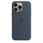 Apple Capa Silicone com MagSafe para iPhone 15 Pro Max Storm Blue