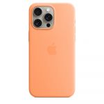 Apple Capa Silicone com MagSafe para iPhone 15 Pro Max Orange Sorbet