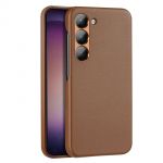 Grit Case para Samsung Galaxy S23 Elegant Case Made of Artificial Leather Brown