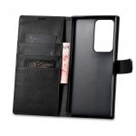 Wallet Case para Samsung Galaxy S23 Ultra Leather Case Wallet Black