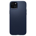 Liquid Air, Navy Blue iphone 15 Plus
