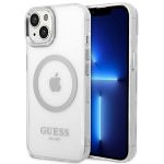 GUHMP14MHTRMS iphone 14 Plus 6.7" Silver/silver Hard Case Metal Outline Magsafe