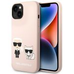 KLHMP14MSSKCI iphone 14 Plus 6.7 "hardcase Light Pink / Light Pink Silicone Karl & Choupette Magsafe