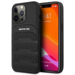 Amg AMHCP14XGSEBK iphone 14 Pro Max 6,7 "black / Black Hardcase Leather Debossed Lines