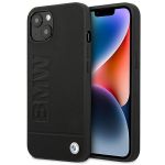 Case BMHCP14MSLLBK iphone 14 Plus 6.7 "black / Black Leather Stamp