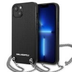 KLHCP13SPMK iphone 13 Mini 5,4 "hardcase Black / Black Leather Textured And Chain