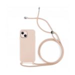 Capa Silicone Líquido iPhone 13 Mini Cordão Rosa - 50785070