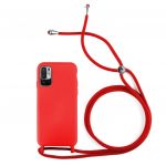 Capa Silicone Líquido Com Cordão Xiaomi Redmi Note 11 Pro Vermelho - 27799062