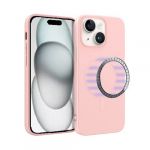 4-OK Capa Icoveri com Magsafe para Apple iphone 15 Plus- Pink