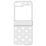 Avizar Capa para Samsung Galaxy Z Flip 5 Rígida Motivo Estrela Coleção Star Case White - Back-star-wh-f7310