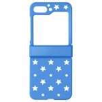Avizar Capa para Samsung Galaxy Z Flip 5 Rígida Motivo Estrela Coleção Star Case Blue - Back-star-bl-f7310