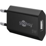 Goobay Carregador USB com Ficha Europeia 5Vdc 5W 1A Preto - WE-44949