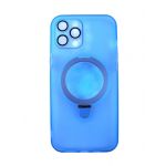 Capa Apple iPhone 12 Pro Max Hibrida Frosted com Anel Magsafe Blue