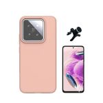Phonecare Kit Película Hidrogel Full Cover Frente + Capa Silicone Líquido + Suporte Magnético de Carro Reforçado para Xiaomi 14 Pink