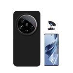 Phonecare Kit Película Hidrogel Full Cover Frente + Capa Silicone Líquido + Suporte Magnético de Carro para Xiaomi 14 Ultra Black