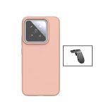 Phonecare Kit Suporte Magnético L Safe Driving Carro + Capa Silicone Líquido para Xiaomi 14 Pink