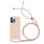 Capa Silicone Líquido para iPhone 13 Pro Cordão Pink
